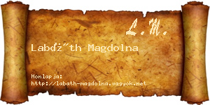 Labáth Magdolna névjegykártya