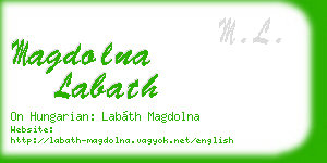magdolna labath business card